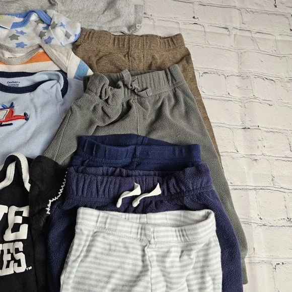 3-6 Month Baby Boy Clothing (Lot Of 14) Pants Tops Bottoms - Picture 5 of 7
